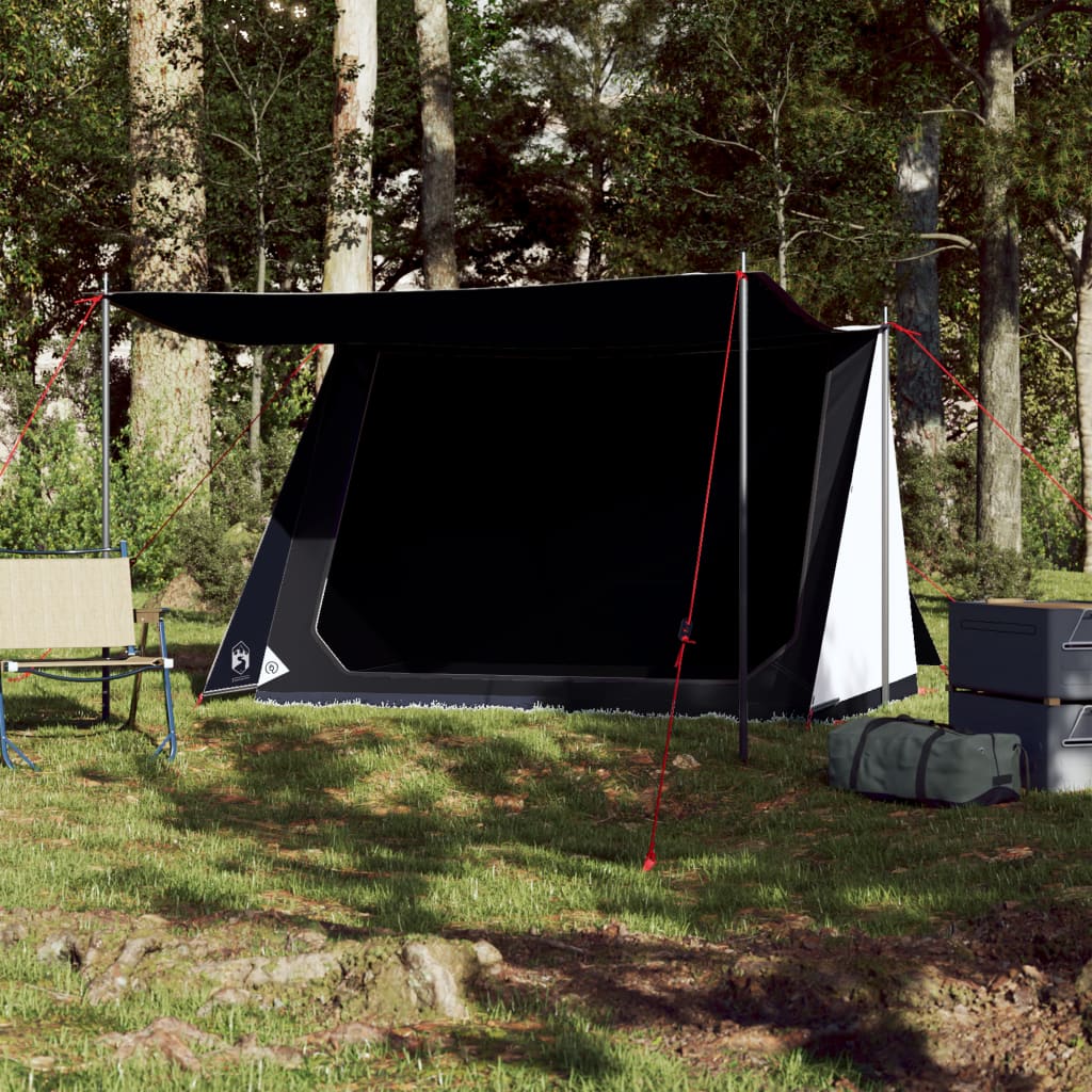 Tente de camping 2 personnes en tissu occultant blanc imperméable