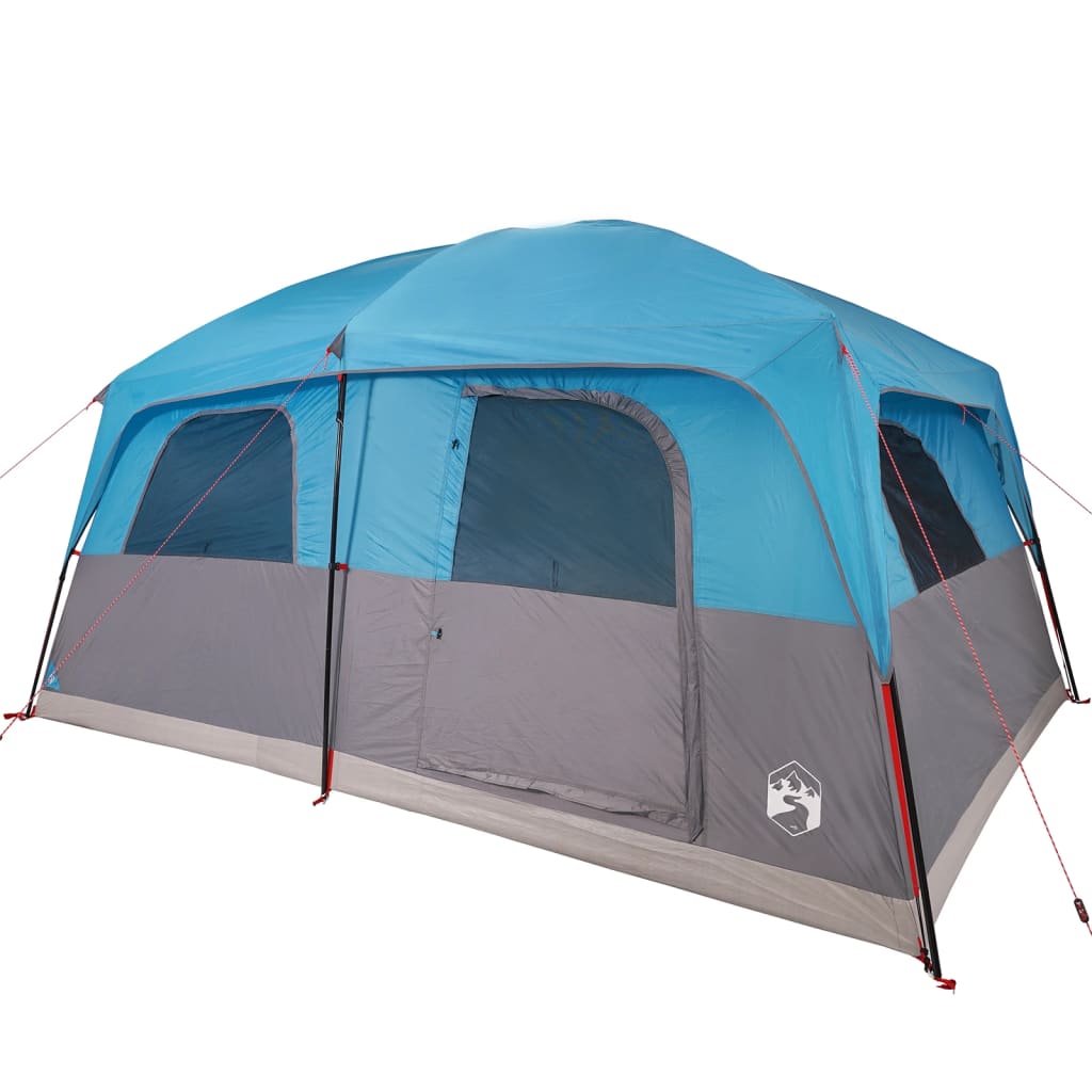 Tente familiale pour 10 personnes bleue imperméable