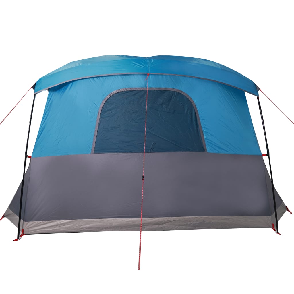 Tente de camping avec auvent 4 personnes bleue imperméable