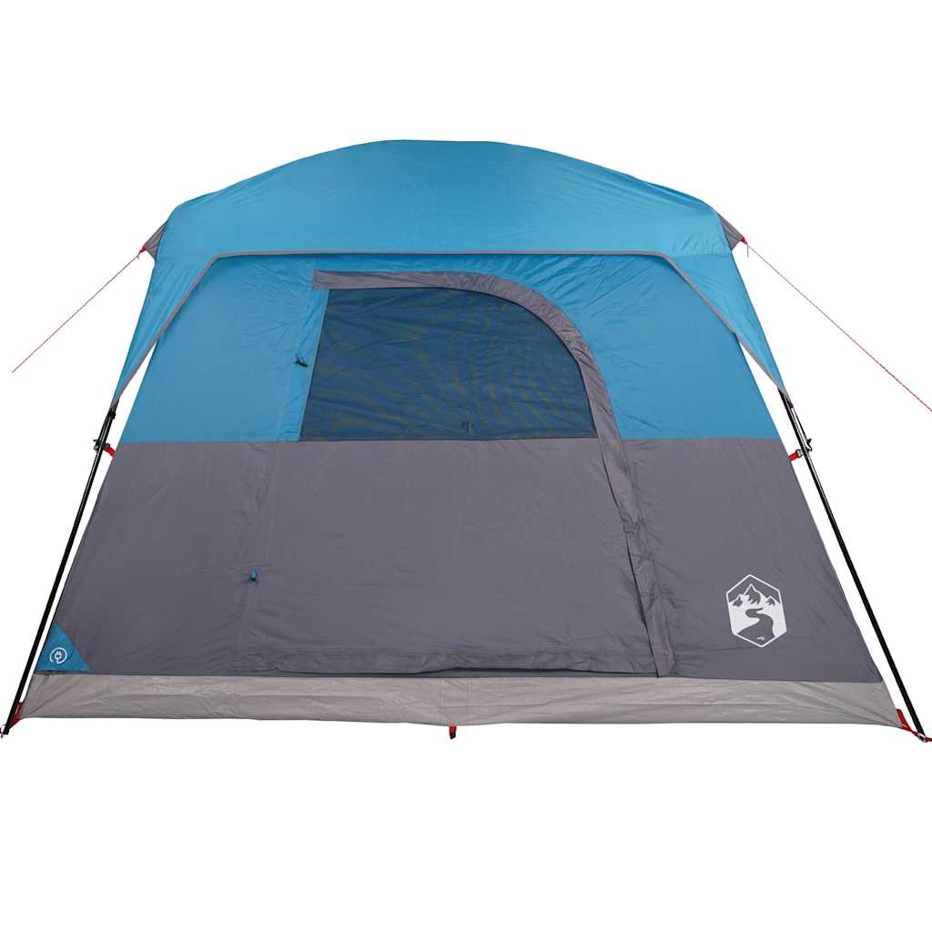 Campingzelt 4 Personen Blau Wasserdicht