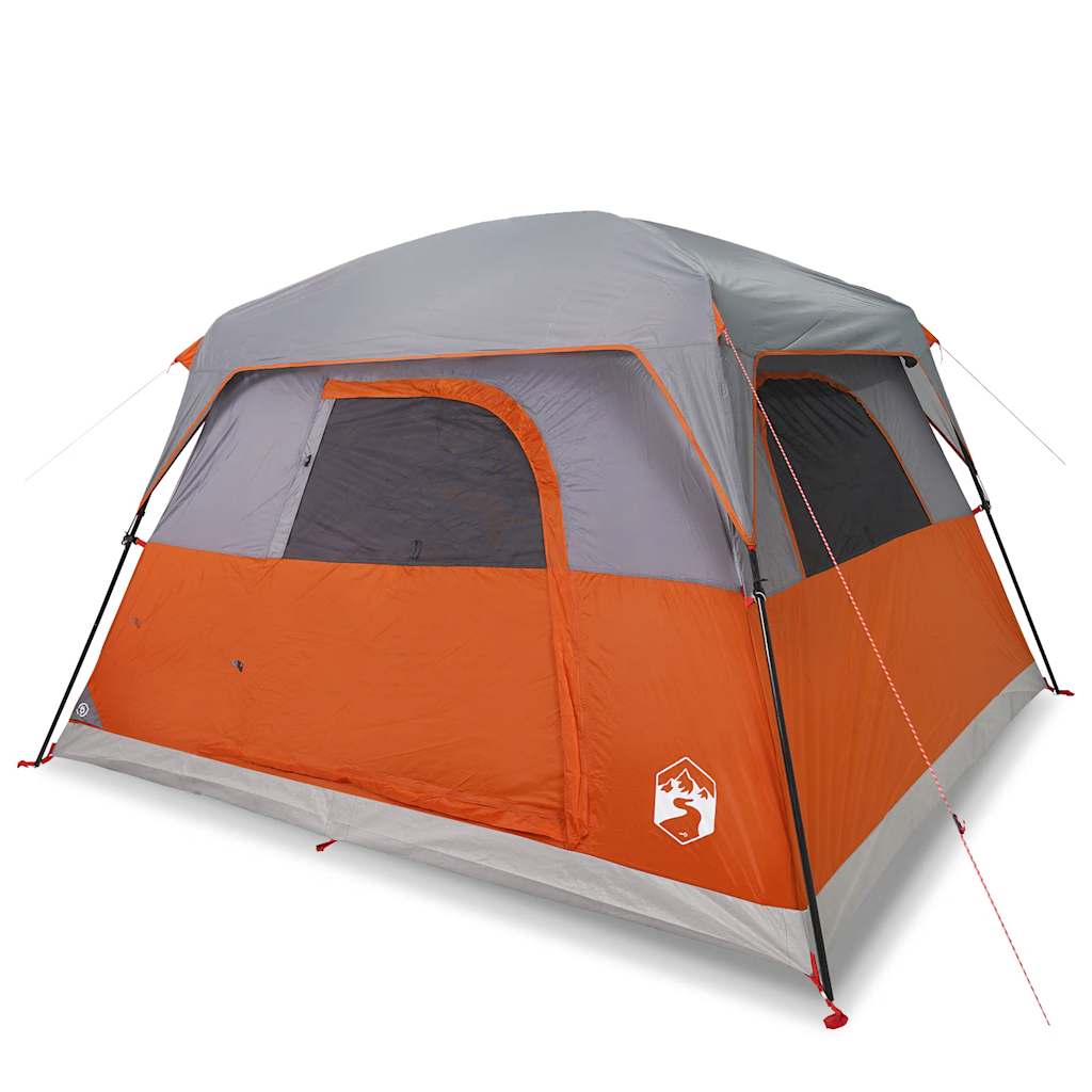 Campingzelt 4 Personen Orange Wasserdicht