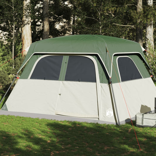 Tente familiale pour 6 personnes verte imperméable