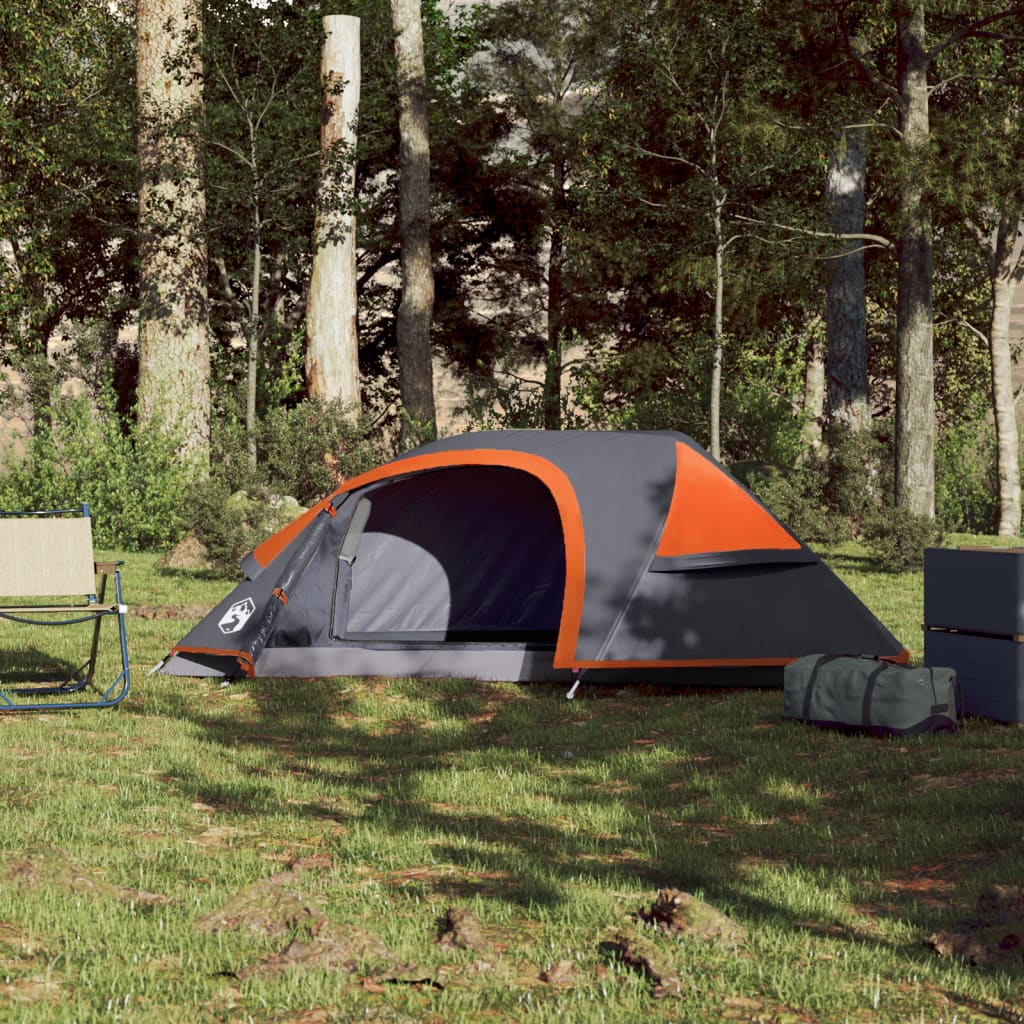 Tente de Camping Dôme 1 Personne Orange Etanche