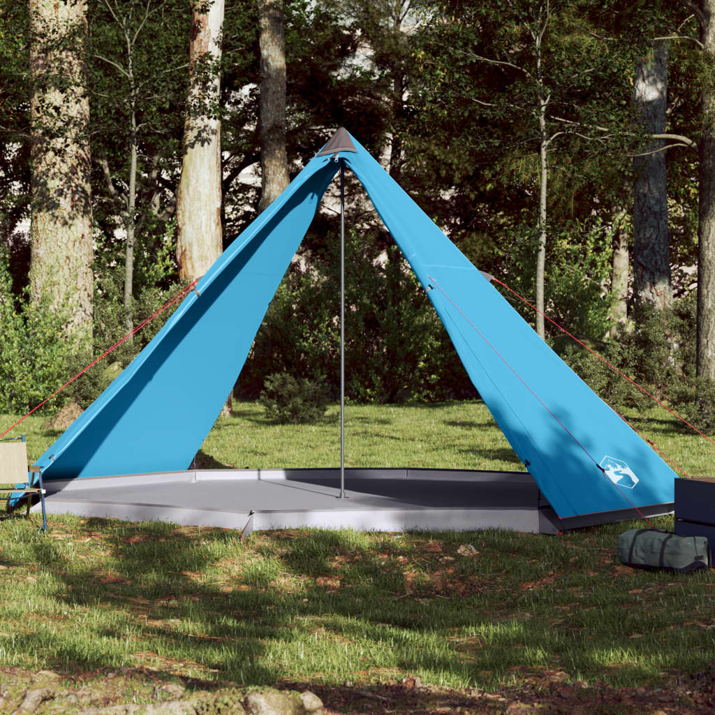 Tente tipi familiale 8 personnes bleue imperméable