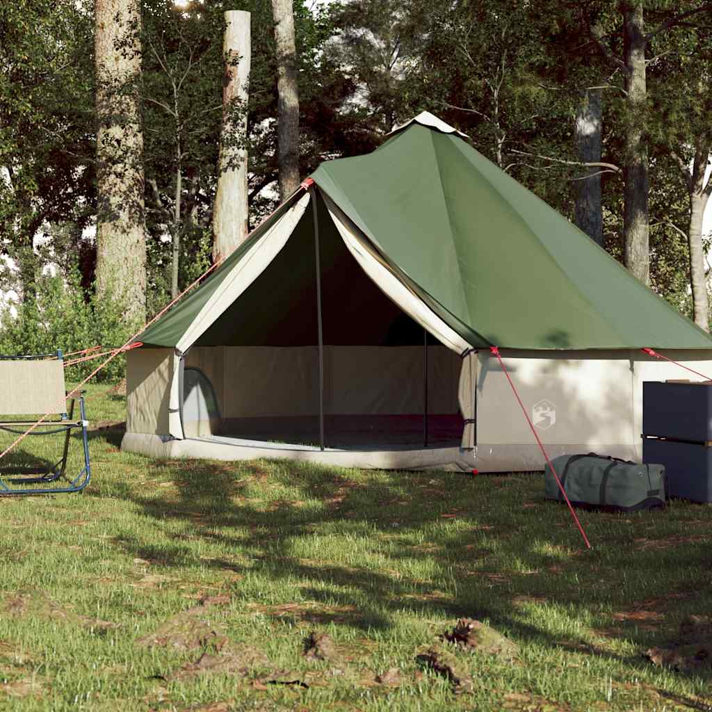 Tipi-Familienzelt 6 Personen Grün Wasserdicht