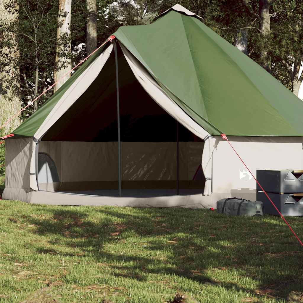 Tipi-Familienzelt 8 Personen Grün Wasserdicht