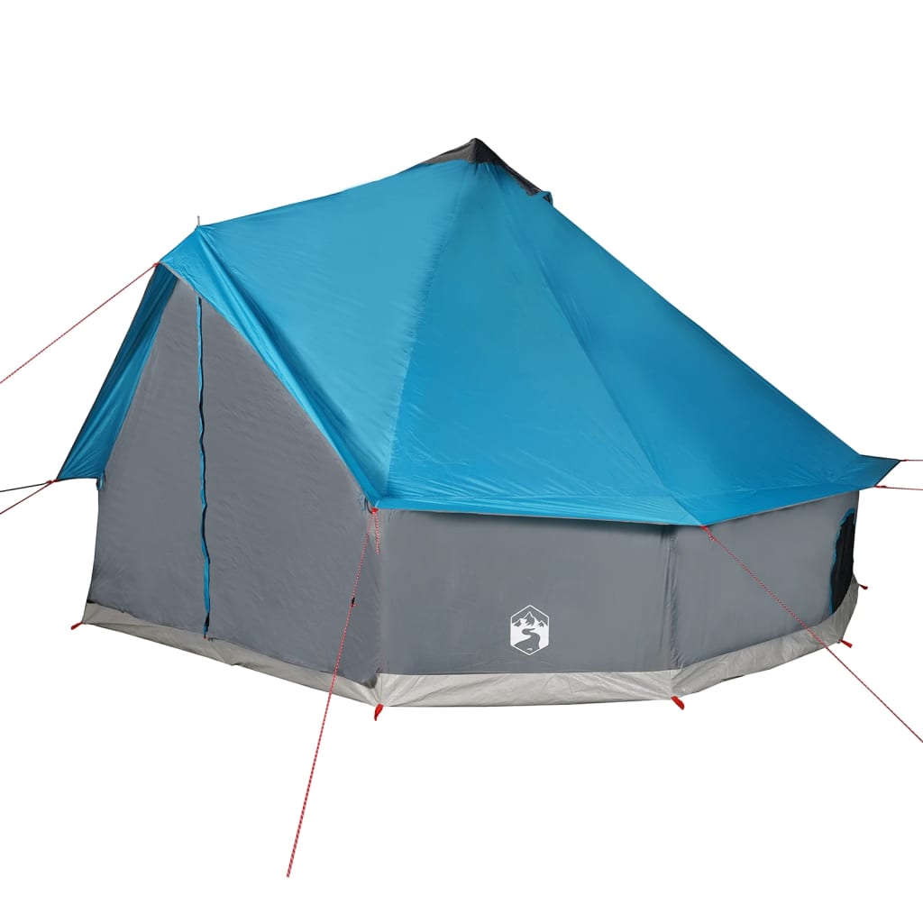 Tente familiale Tipi 12 personnes bleue imperméable