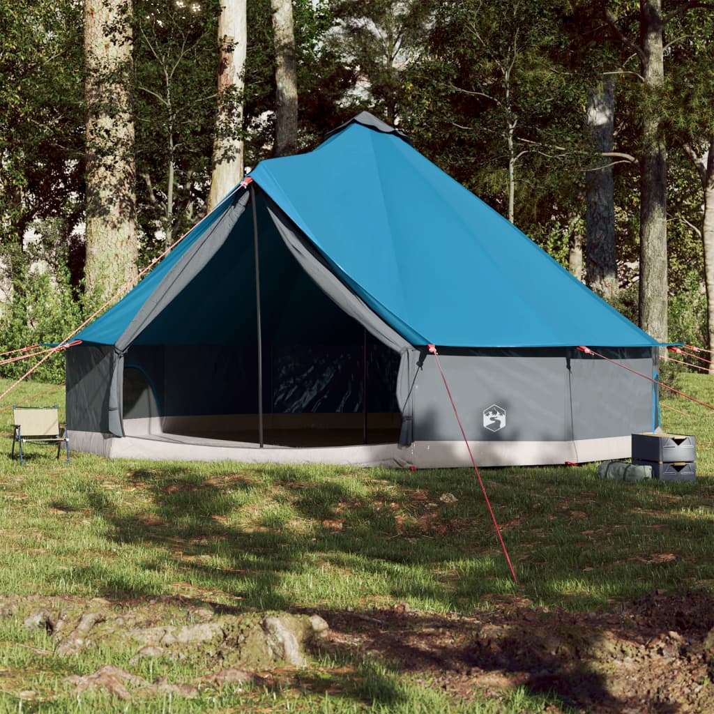 Tente familiale Tipi 12 personnes bleue imperméable