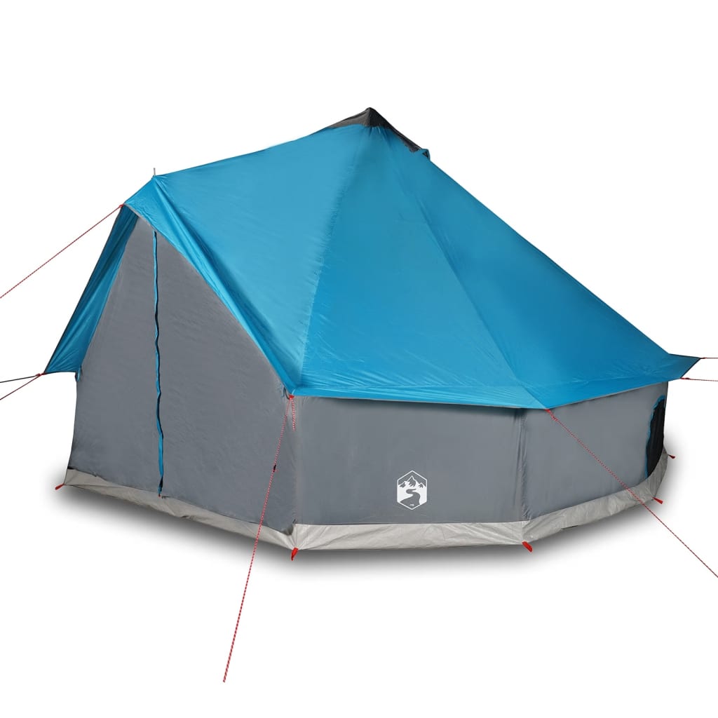 Tente familiale Tipi 12 personnes bleue imperméable