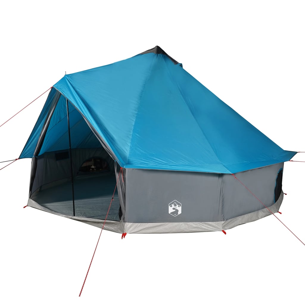 Tente familiale Tipi 12 personnes bleue imperméable