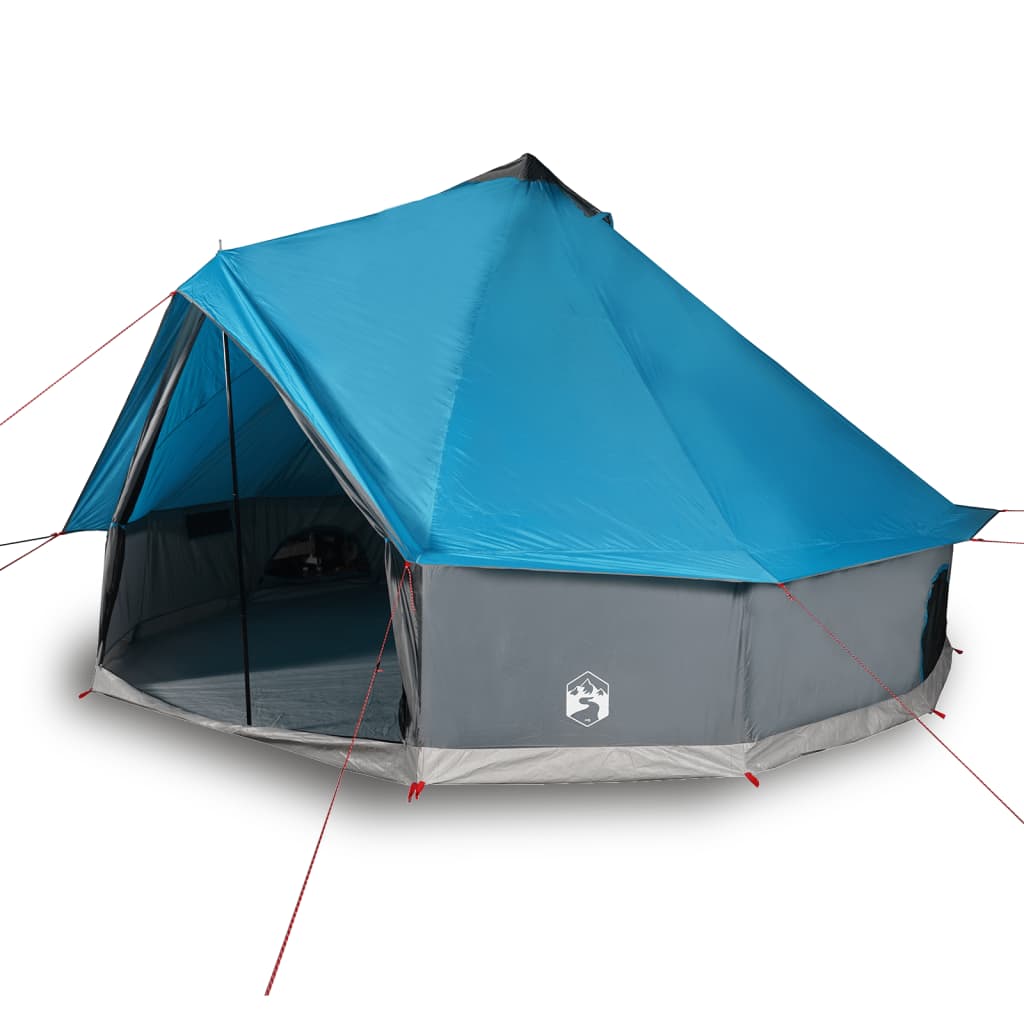 Tente familiale Tipi 10 personnes bleue imperméable