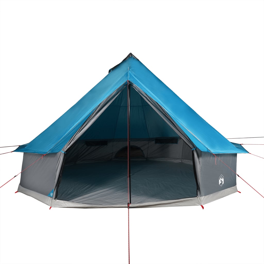 Tente familiale Tipi 10 personnes bleue imperméable