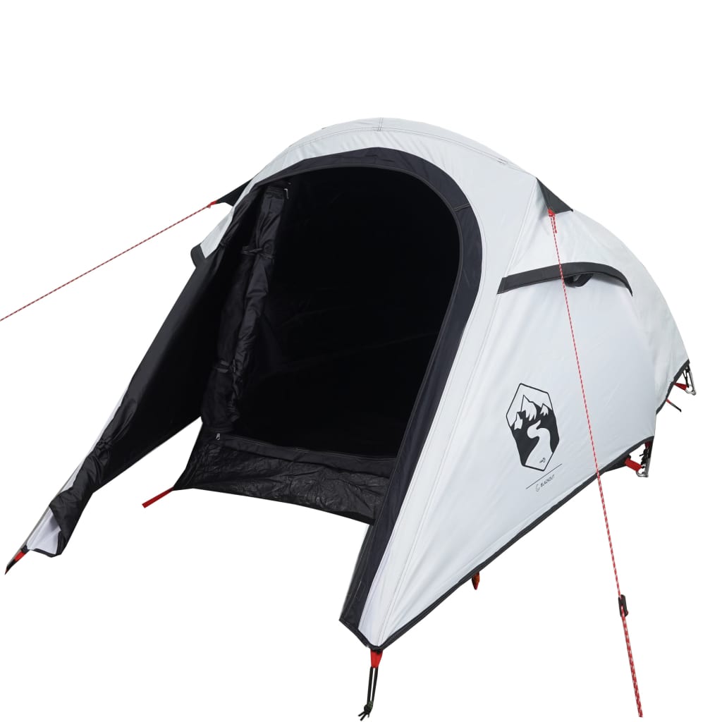 Tente de camping tunnel 3 personnes blanc foncé imperméable