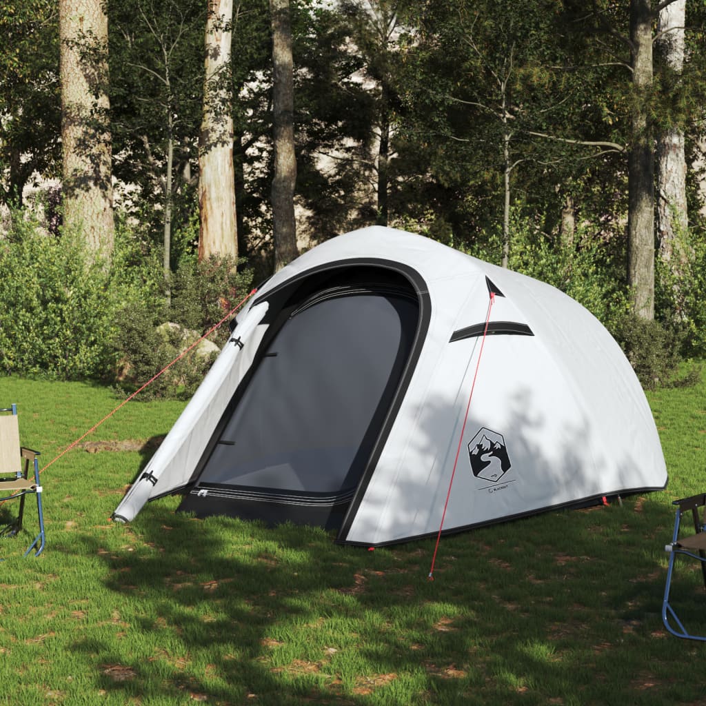 Tente de camping tunnel 3 personnes blanc foncé imperméable