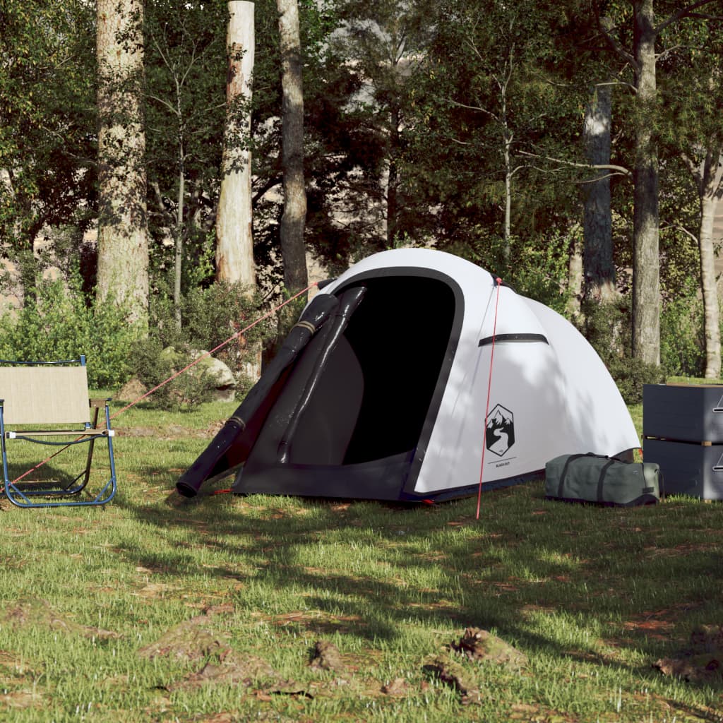 Tente de camping tunnel 2 personnes blanc foncé imperméable