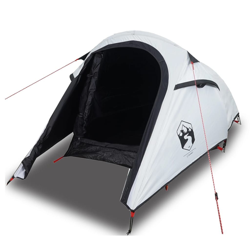 Tente de camping tunnel 2 personnes blanc foncé imperméable