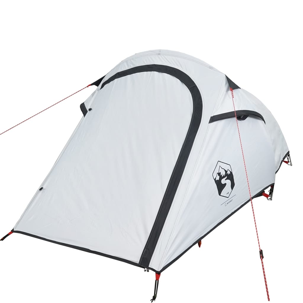 Tente de camping tunnel 2 personnes blanc foncé imperméable