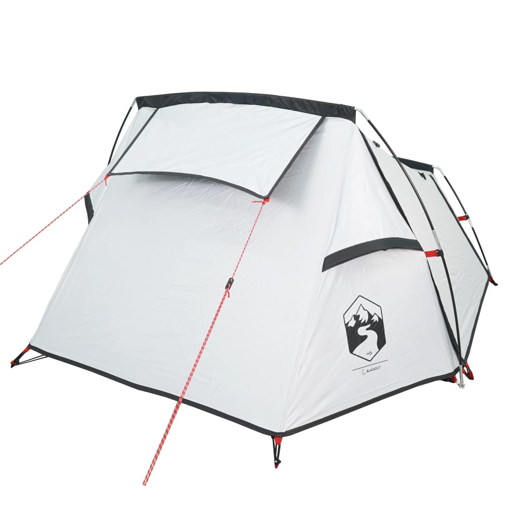 Tente de camping tunnel 2 personnes blanc foncé imperméable