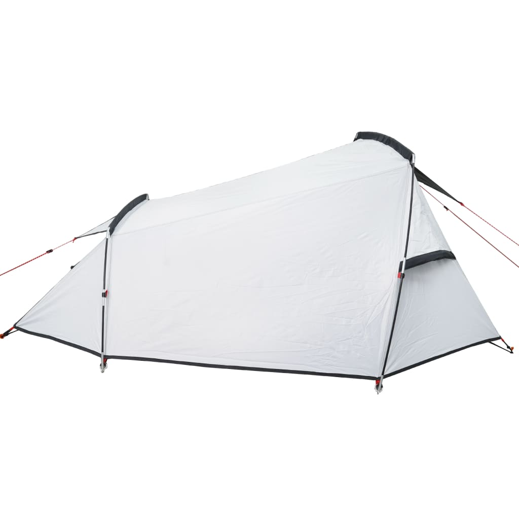 Tente de camping tunnel 2 personnes blanc foncé imperméable