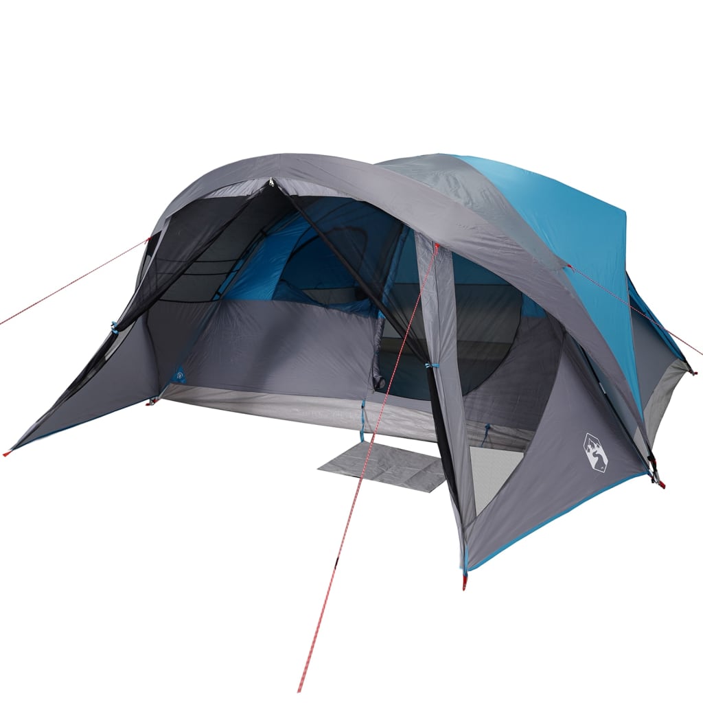 Tente familiale pour 6 personnes bleue imperméable