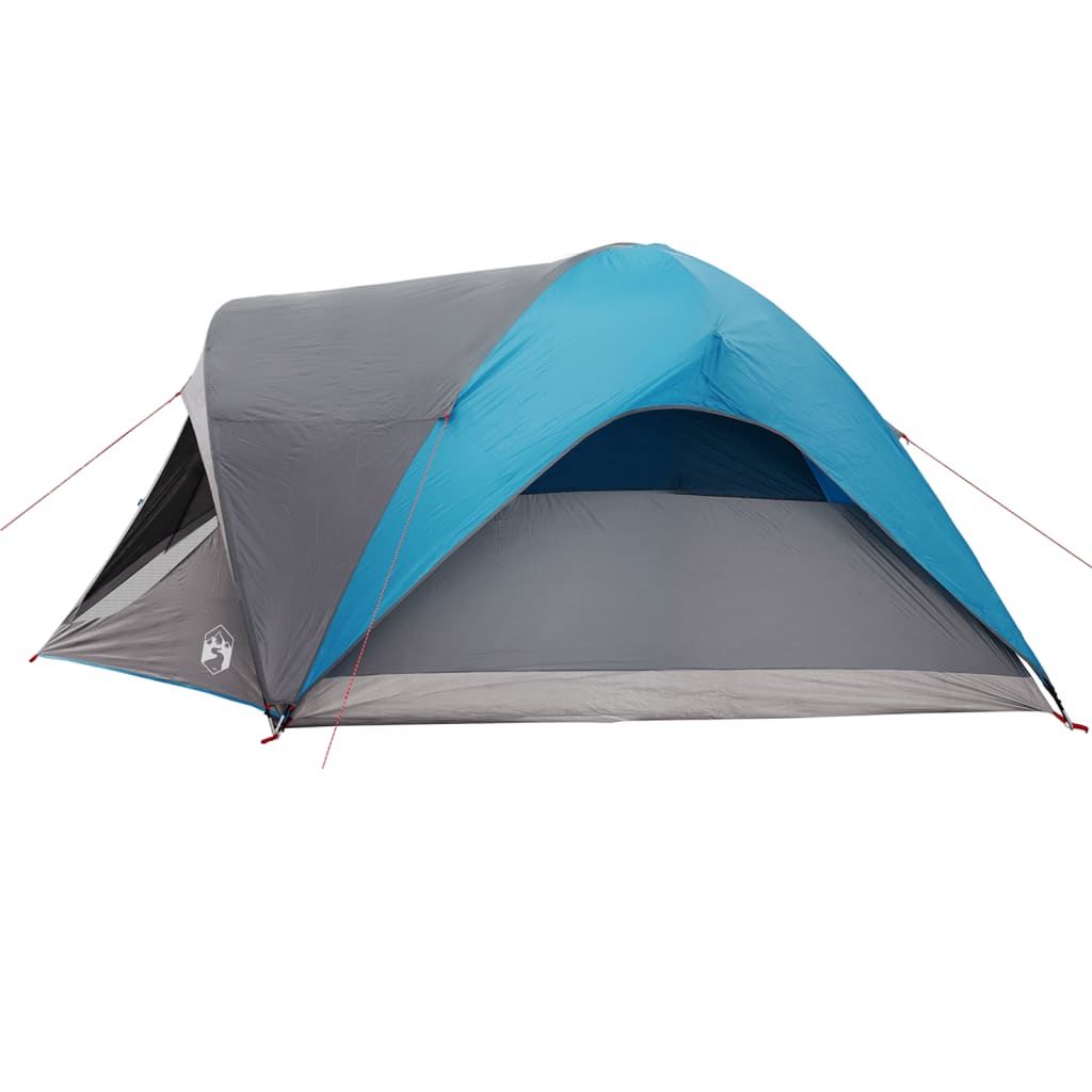 Tente familiale pour 6 personnes bleue imperméable