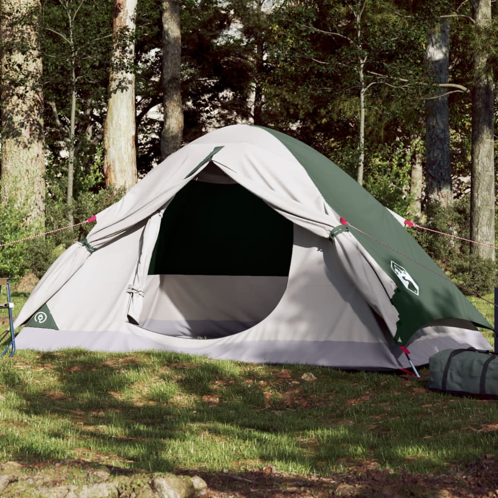 Tente de camping dôme 2 personnes verte imperméable