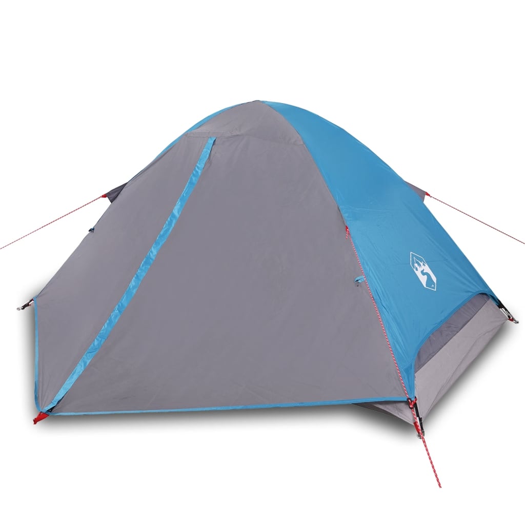 Tente de camping dôme 2 personnes bleue imperméable