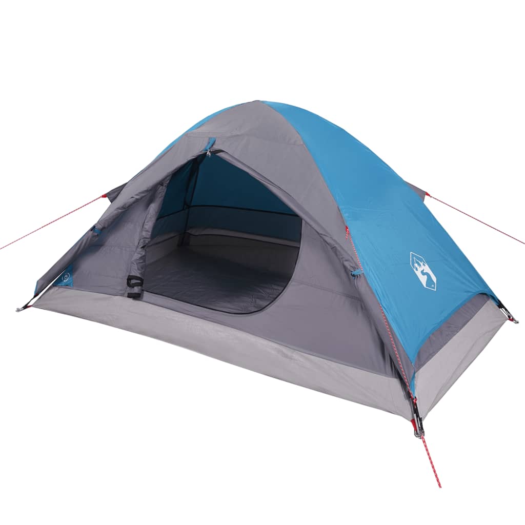 Tente de camping dôme 2 personnes bleue imperméable