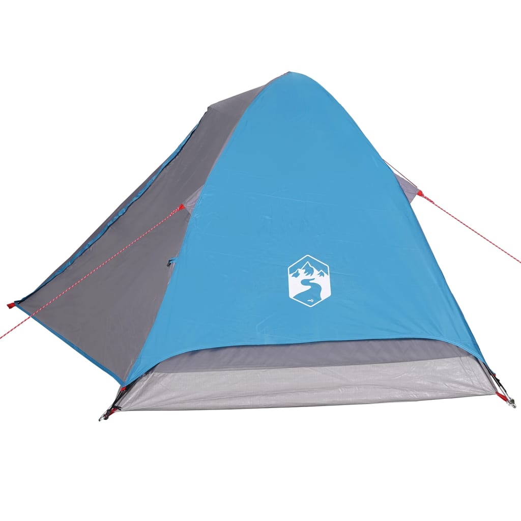 Tente de camping dôme 2 personnes bleue imperméable