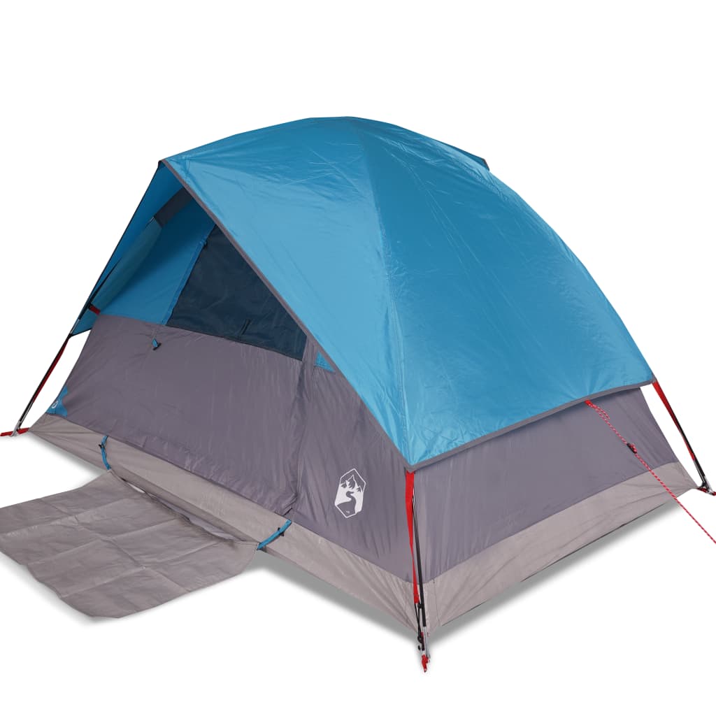 Tente de camping dôme 2 personnes bleue imperméable