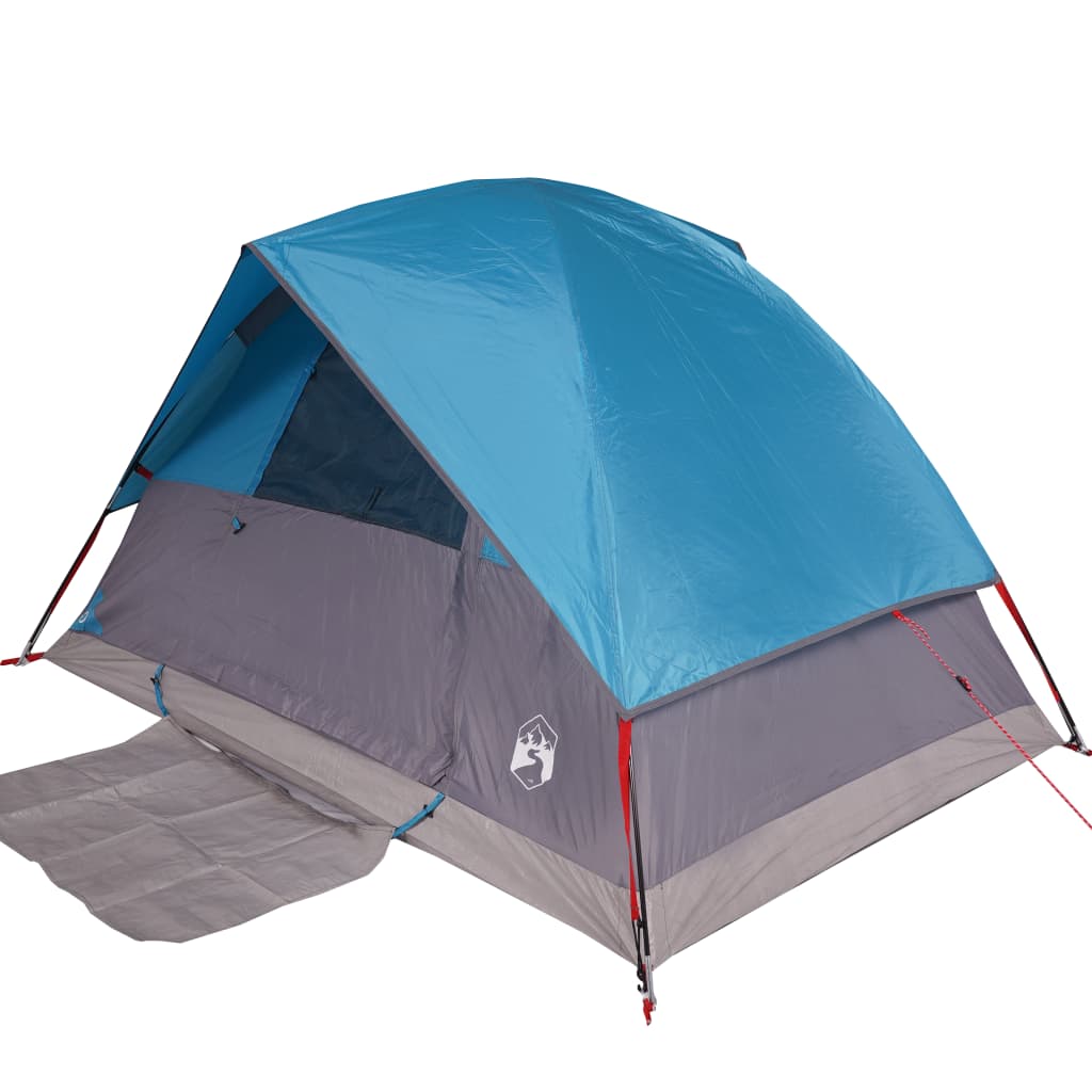 Tente de camping dôme 2 personnes bleue imperméable