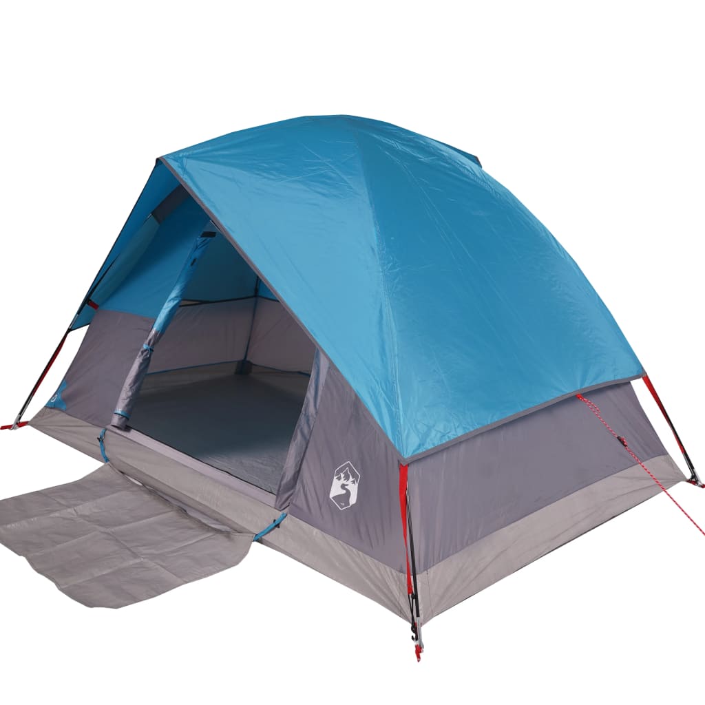 Tente de camping dôme 2 personnes bleue imperméable