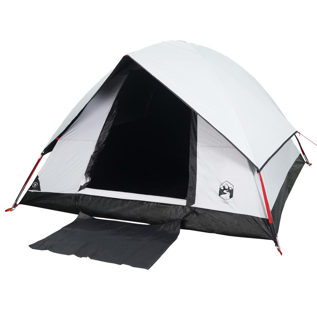 Tente de camping dôme 2 personnes blanc foncé imperméable