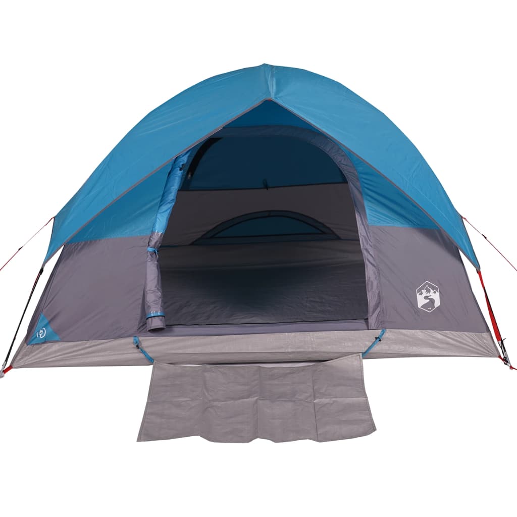 Tente de camping dôme 3 personnes bleue imperméable