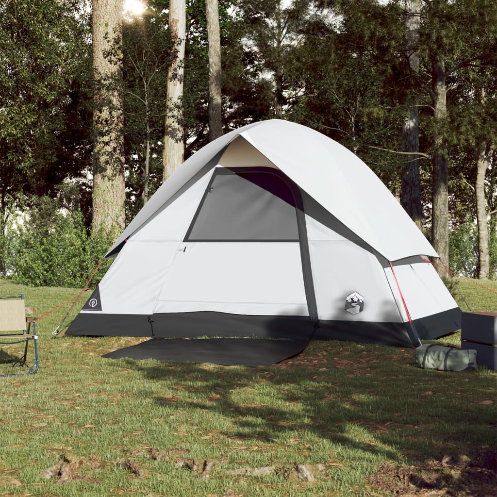 Tente de camping dôme 3 personnes blanc foncé imperméable