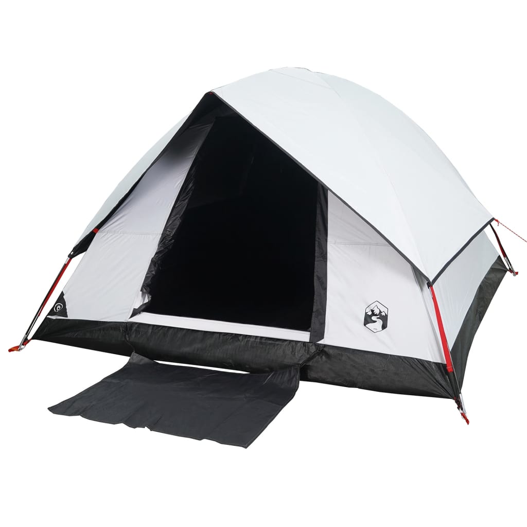 Tente de camping dôme 3 personnes blanc foncé imperméable