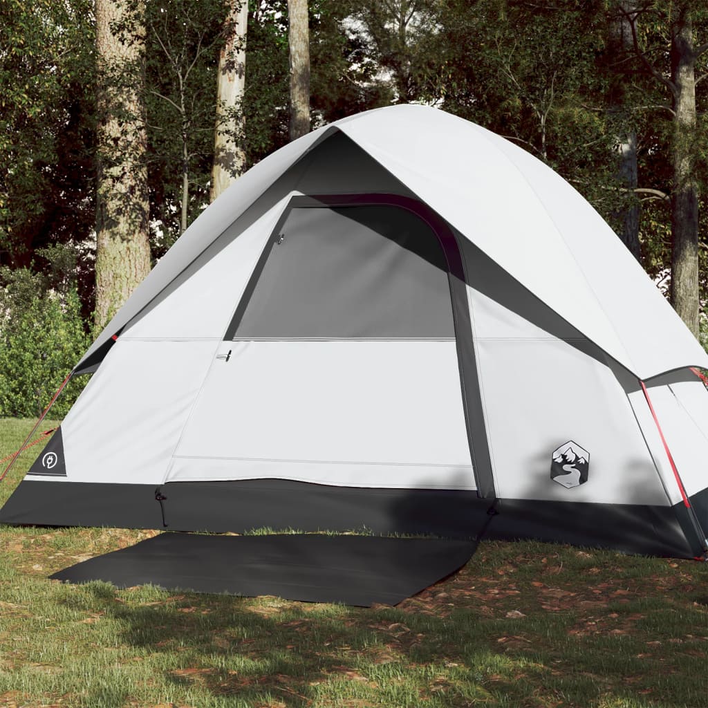 Tente de camping dôme 3 personnes blanc foncé imperméable