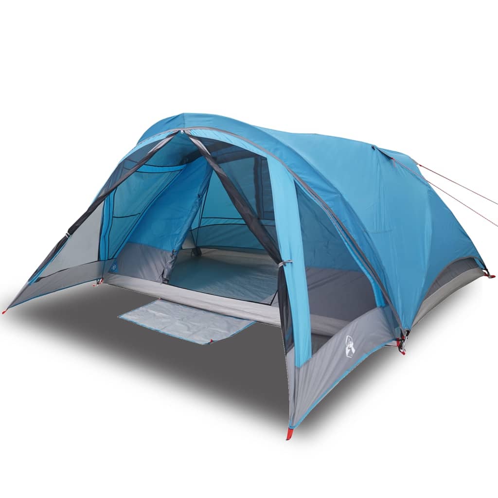 Tente de camping 4 personnes bleue imperméable