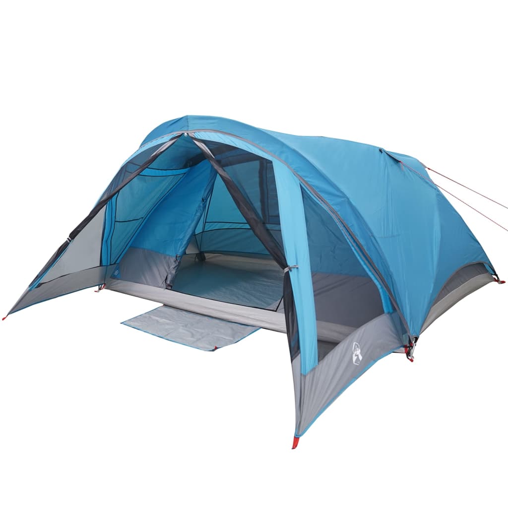 Tente de camping 4 personnes bleue imperméable