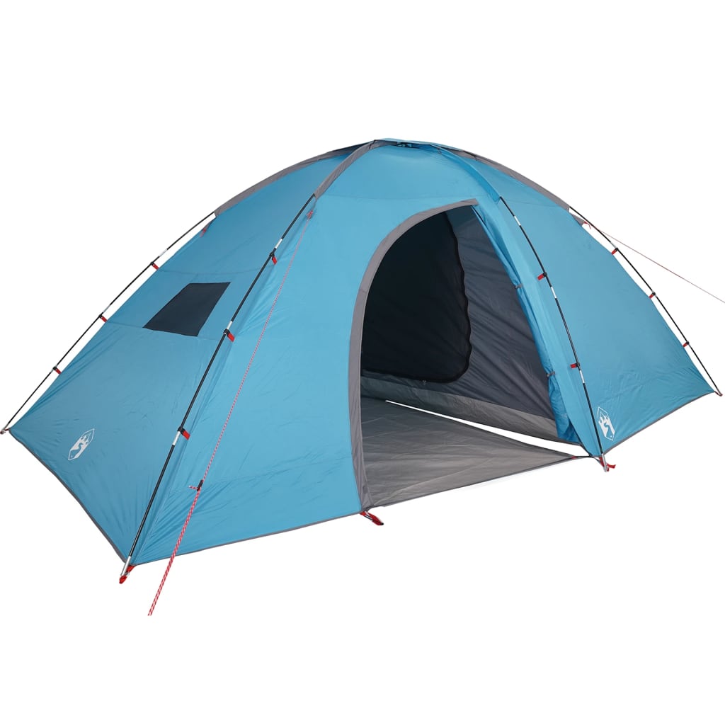 Tente de camping 8 personnes bleue imperméable