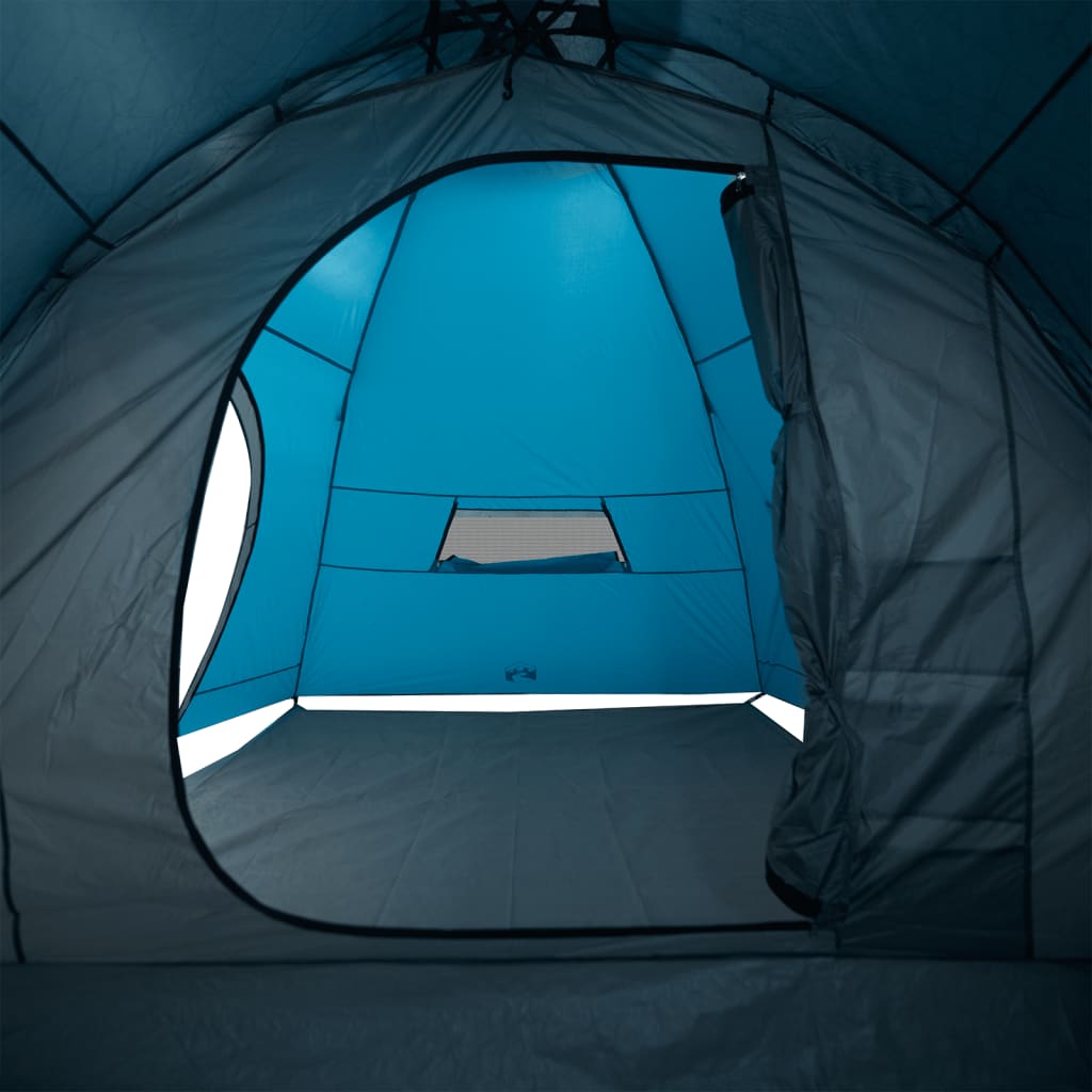 Tente de camping 8 personnes bleue imperméable