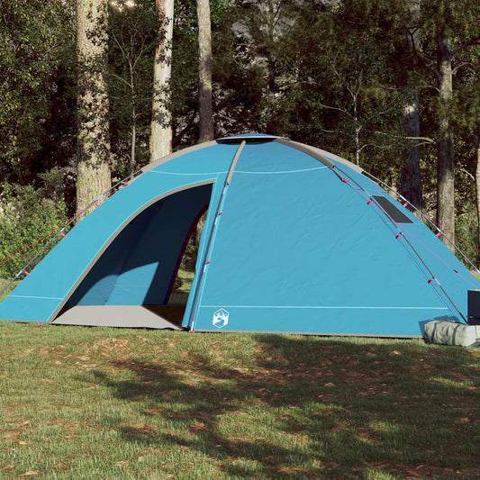 Tente de camping 8 personnes bleue imperméable