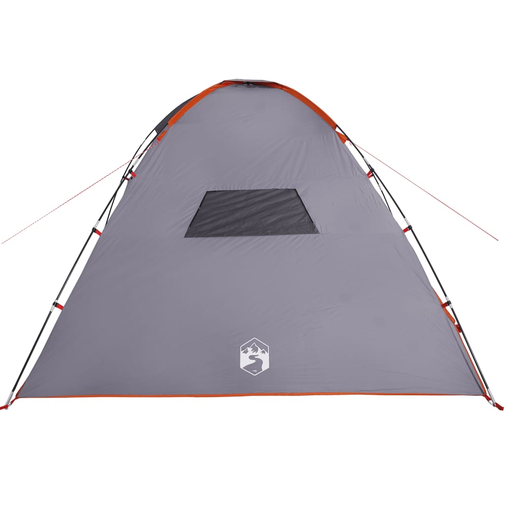 Tente de camping 8 personnes orange imperméable