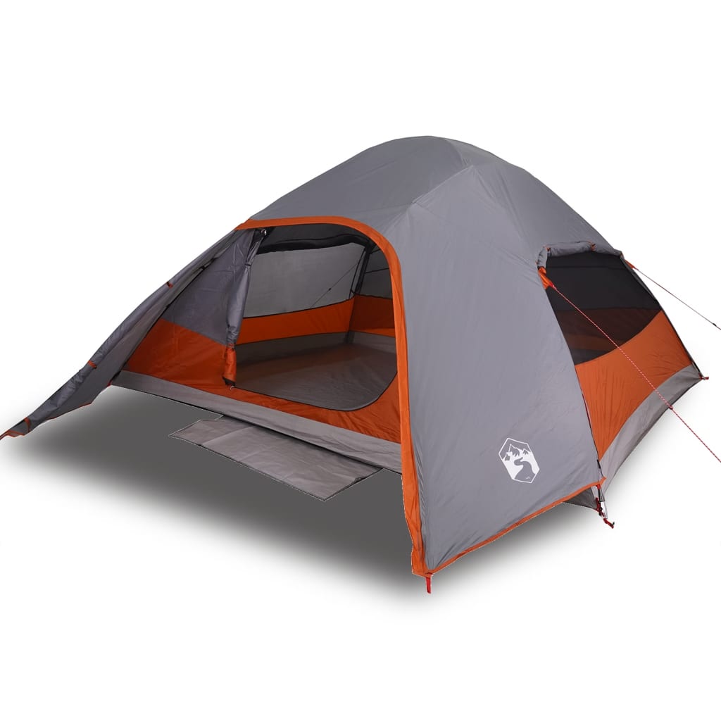 Tente de camping dôme 4 personnes grise imperméable