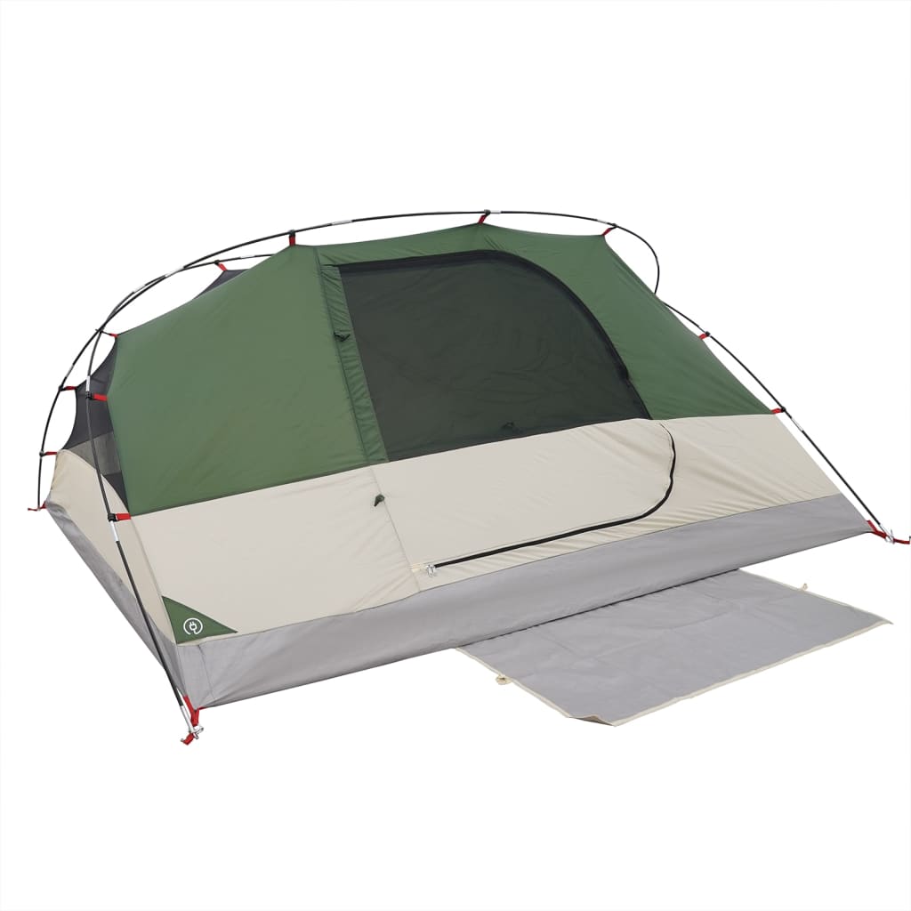 Tente de camping dôme 4 personnes verte imperméable