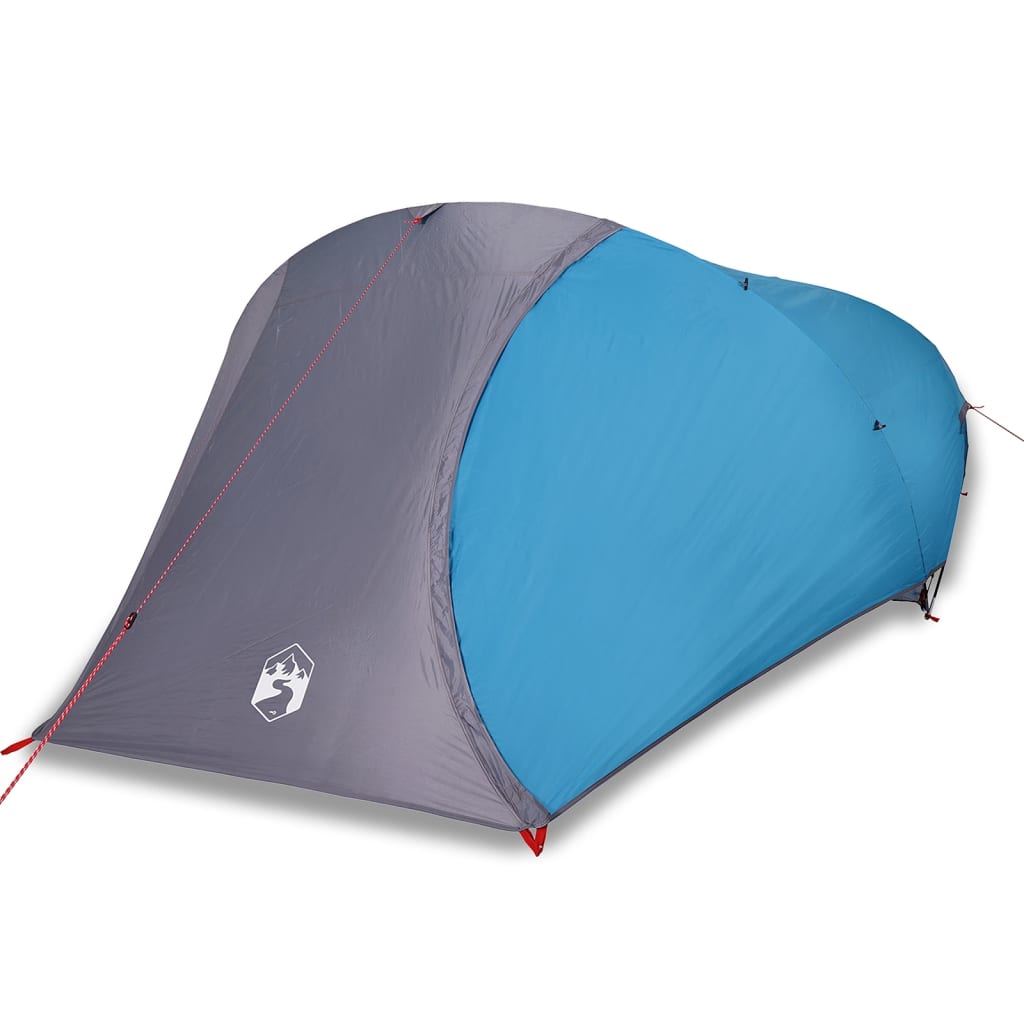 Tente de camping dôme 4 personnes bleue imperméable