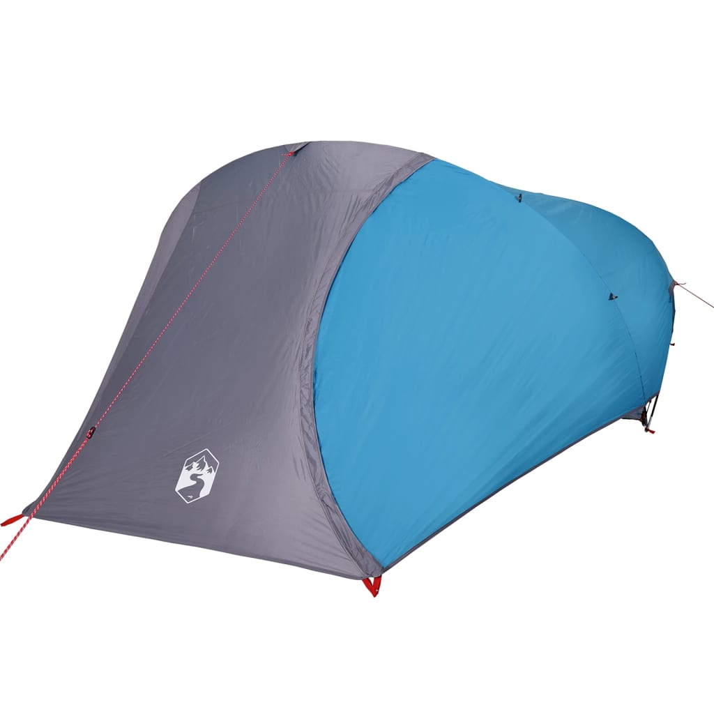 Tente de camping dôme 4 personnes bleue imperméable