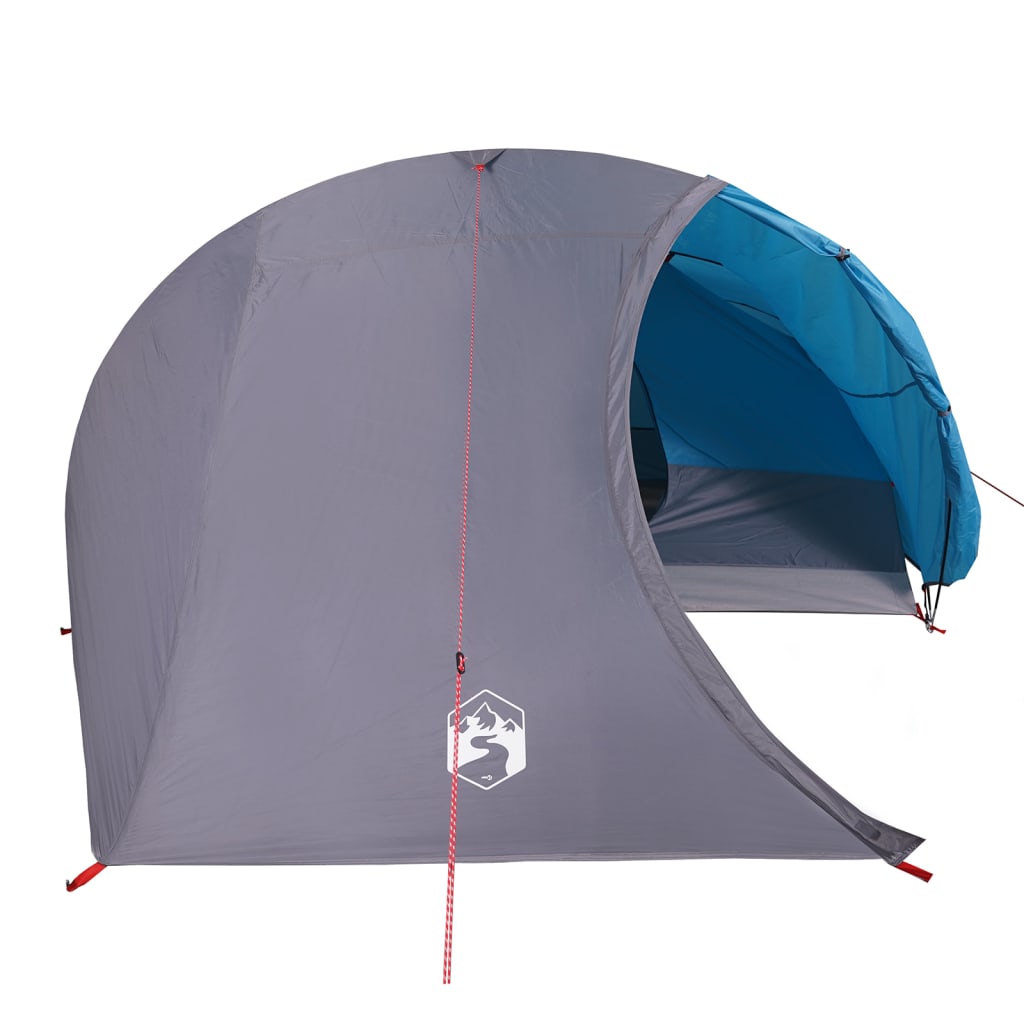 Tente de camping dôme 4 personnes bleue imperméable