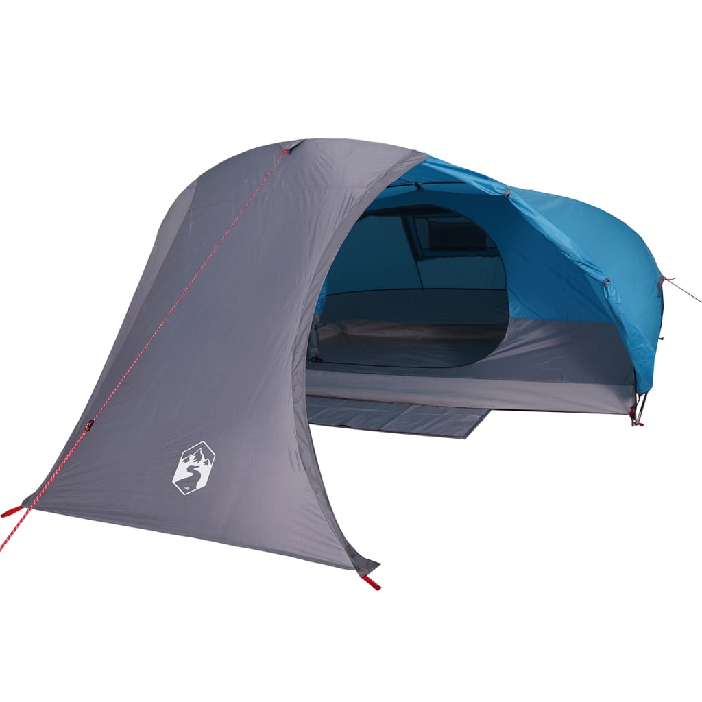 Tente de camping dôme 4 personnes bleue imperméable