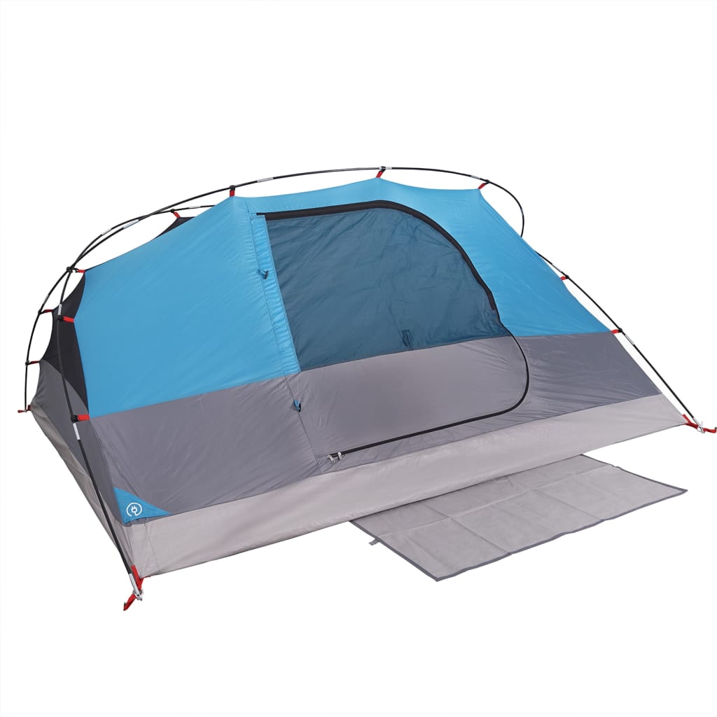 Tente de camping dôme 4 personnes bleue imperméable